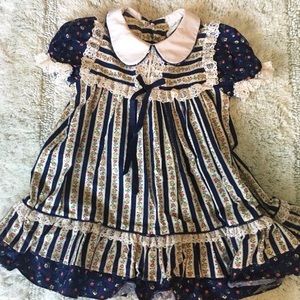 Vintage stripe flower girls dress vintage